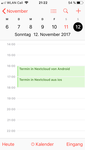 iOS synchronisierte Kalender